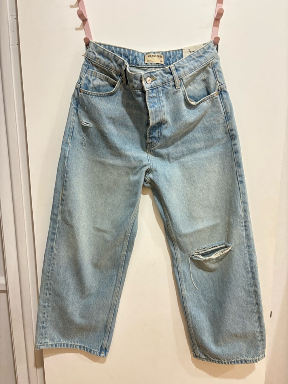 We The Free Light Blue Relaxed Distressed Men's Jeans